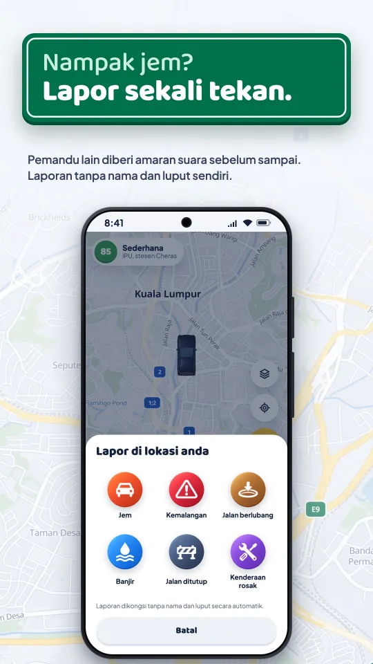 Lapor jem, kemalangan dan banjir sekali tekan